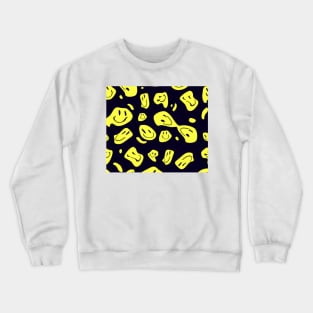 smile yellow pattern Crewneck Sweatshirt